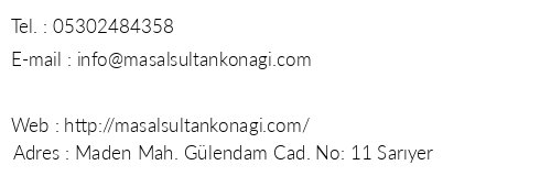 Masal Sultan Kona telefon numaralar, faks, e-mail, posta adresi ve iletiim bilgileri